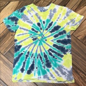 Tie-Dye T-Shirt in Lime and black